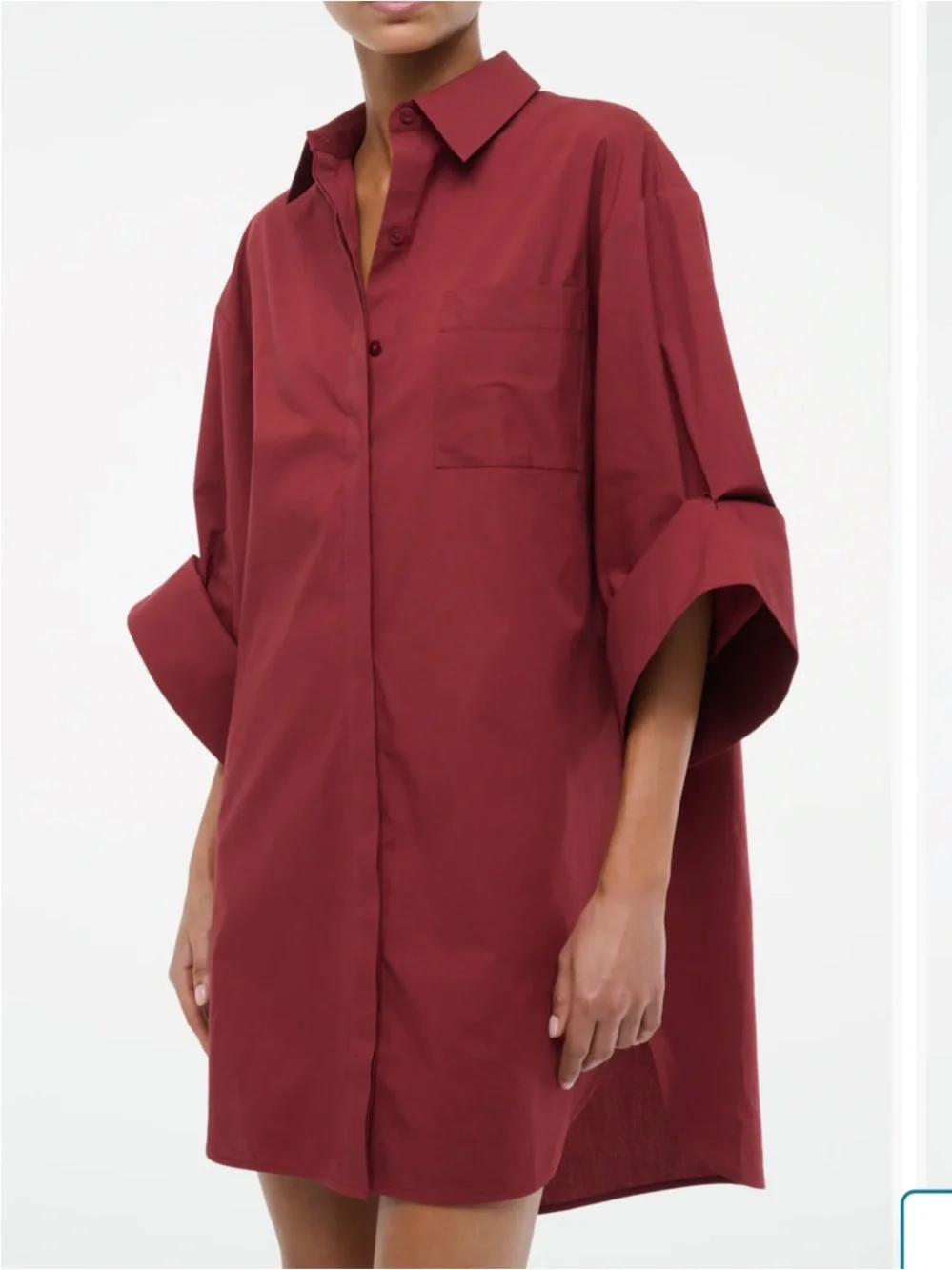STAUD ‘Nico’ Button-Down Sangría shirt dress size small - Picture 5 of 5